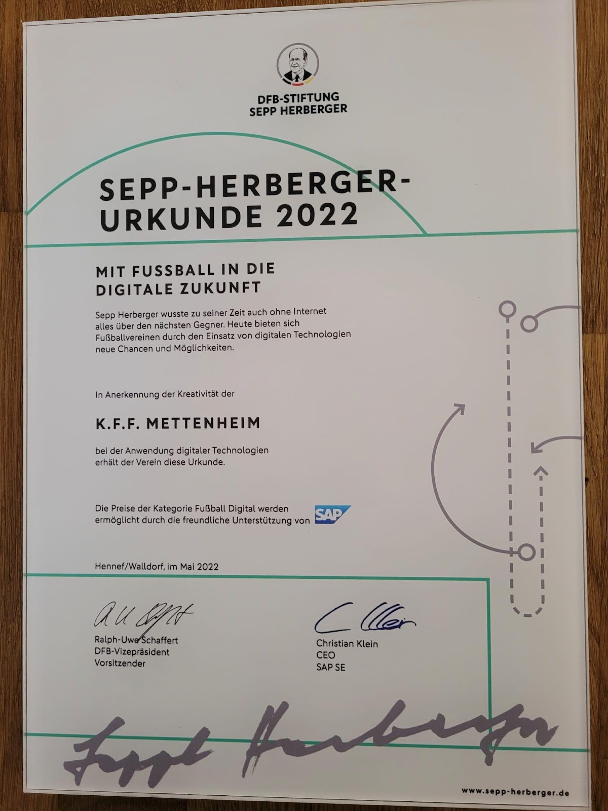 Sepp-Herberger-Urkunde 2022